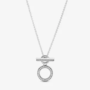 (Bild für) PANDORA Doppel-Hoop-Halskette mit T-Steg - 399039C01