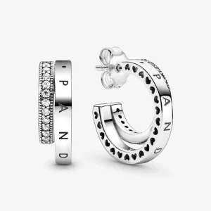 (Bild für) Pandora Doppelte Pave Ohrringe - 299056C01