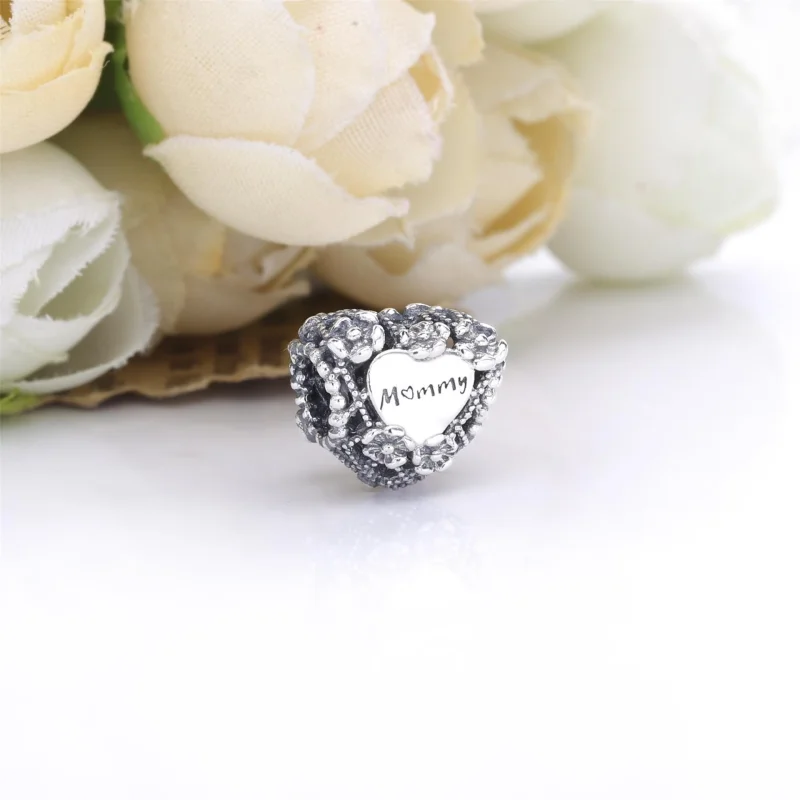 (Bild für) PANDORA Durchbrochenes Blumenherz-Mami-Charm - 798892C00 - Ansicht 2