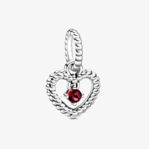 (Bild für) PANDORA flammender roter Perlen-Herz-Anhänger - 798854C02