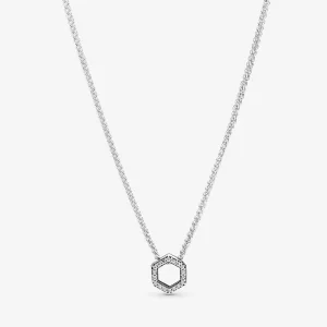 (Bild für) PANDORA Funkelnde Waben-Hexagon-Collier-Halskette - 398787C01