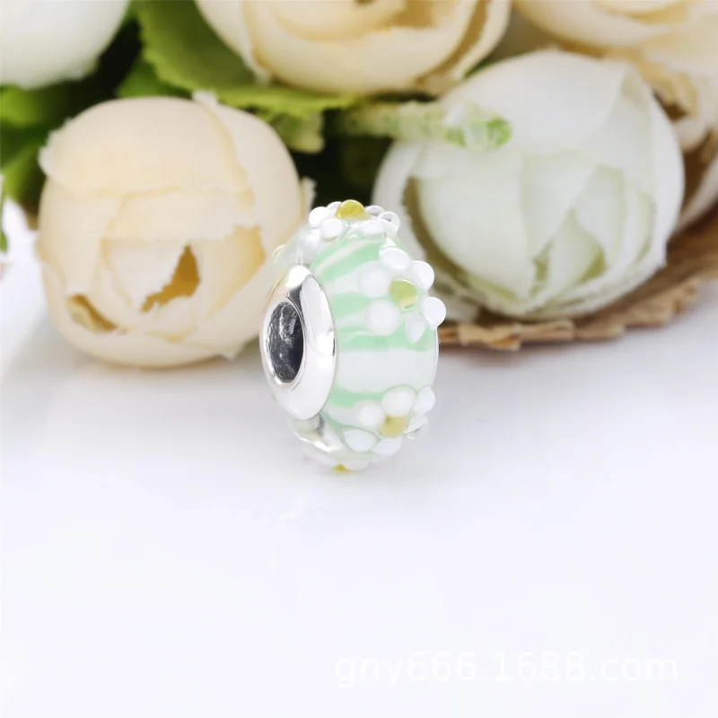 (Bild für) Pandora Gänseblümchen-Glas-Murano-Charm - 798798C00 - Ansicht 2