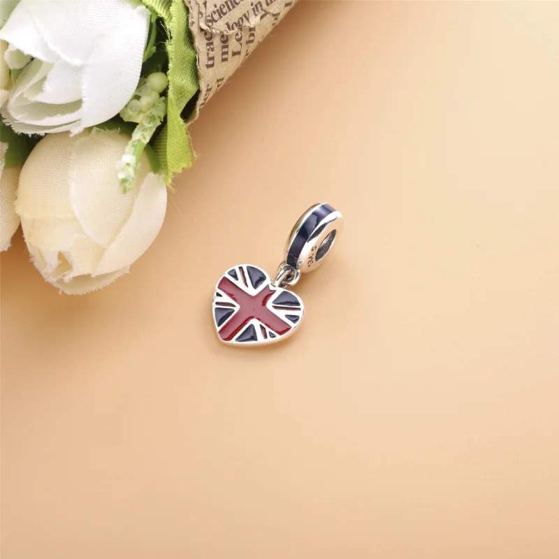 (Bild für) PANDORA Großbritannien Union Jack Herz-Anhänger - 791512ENMX - Ansicht 2
