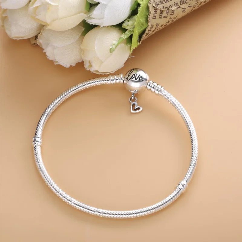 (Bild für) Pandora Moments Freihand-Schlangenkettenarmband mit Herzverschluss - 598698C00 - Ansicht 3