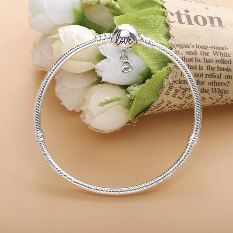 (Bild für) Pandora Moments Freihand-Schlangenkettenarmband mit Herzverschluss - 598698C00 - Ansicht 4