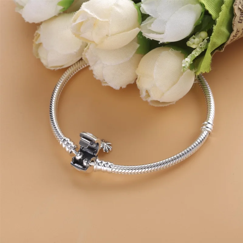 (Bild für) Pandora Moments Schlangenkettenarmband mit Gänseblümchenverschluss - 598776C01 - Ansicht 2
