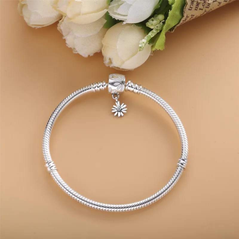 (Bild für) Pandora Moments Schlangenkettenarmband mit Gänseblümchenverschluss - 598776C01 - Ansicht 3
