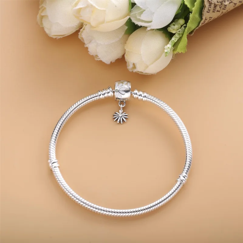 (Bild für) Pandora Moments Schlangenkettenarmband mit Gänseblümchenverschluss - 598776C01 - Ansicht 4