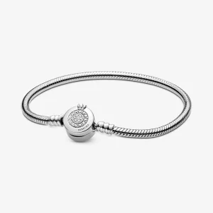 (Bild für) Pandora Moments Sparkling Crown O Schlangenkettenarmband - 599046C01