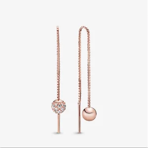 (Bild für) PANDORA Ohrhänger mit polierten Perlen und Pavé-Perlen - 288325CZ