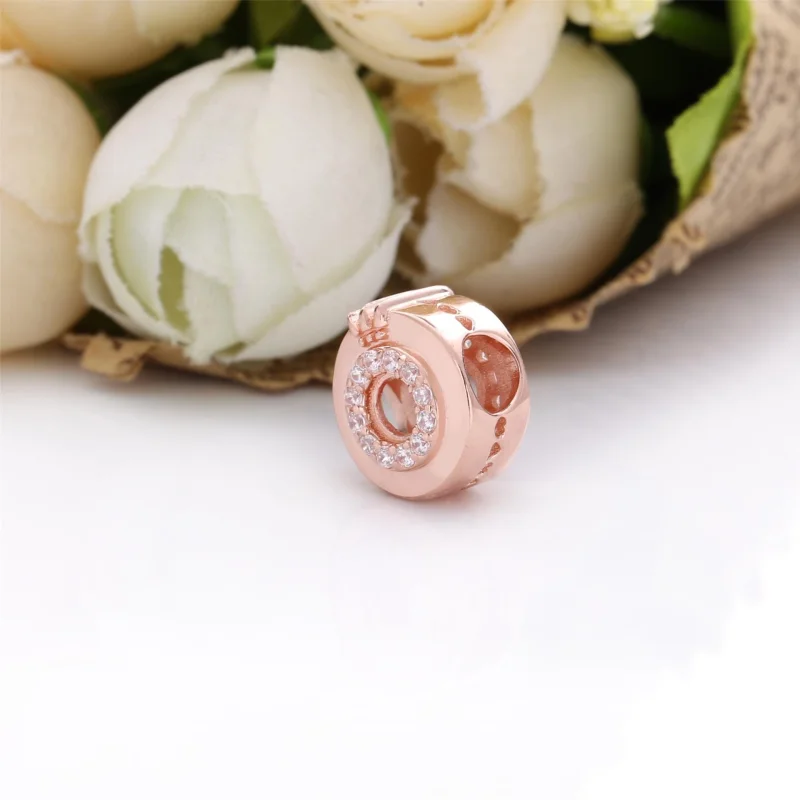 (Bild für) PANDORA Open Center Pavé Crown O Charm - 789059C01 - Ansicht 3
