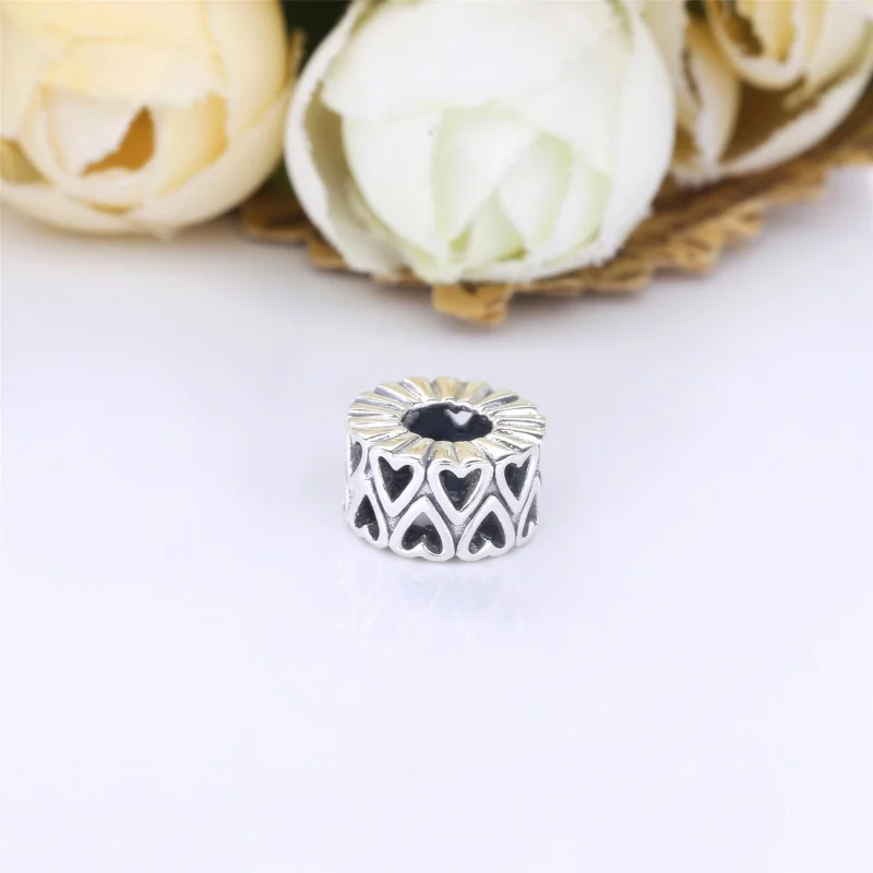 (Bild für) PANDORA Openwork Freehand Heart Spacer Charm - 798694C00 - Ansicht 2