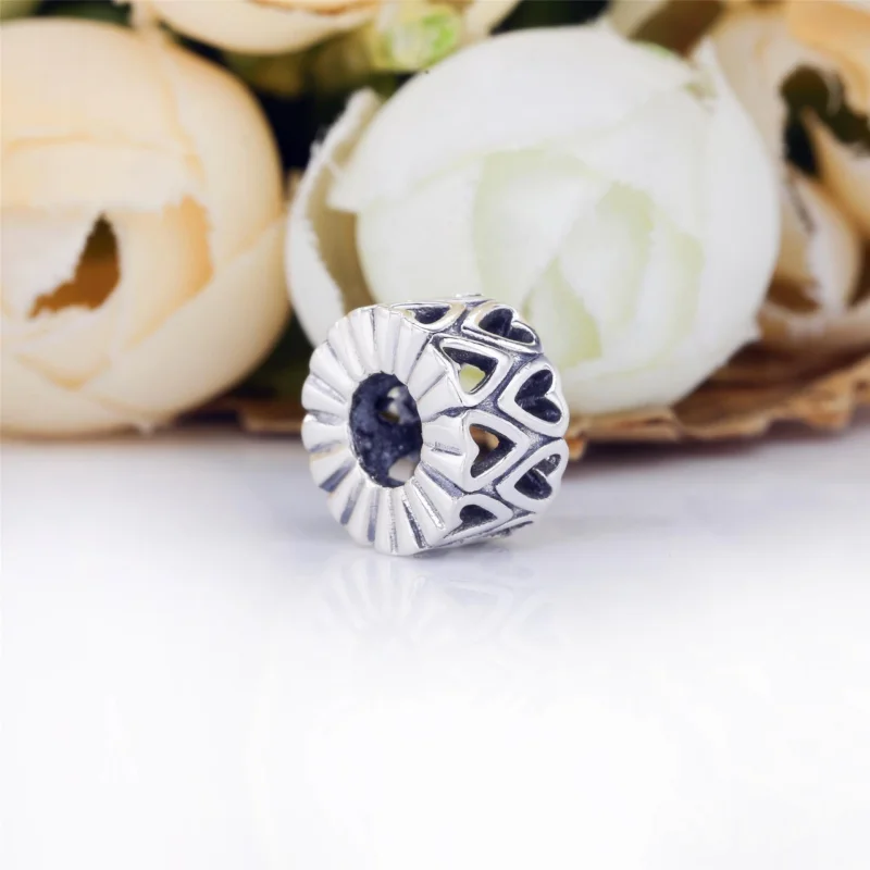 (Bild für) PANDORA Openwork Freehand Heart Spacer Charm - 798694C00 - Ansicht 3