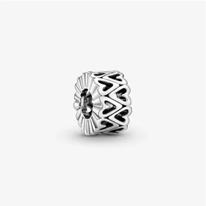 (Bild für) PANDORA Openwork Freehand Heart Spacer Charm - 798694C00
