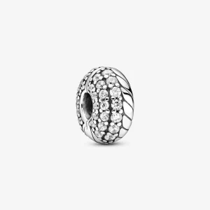 (Bild für) PANDORA Pavé-Clip-Charm mit Schlangenkettenmuster - 799089C01