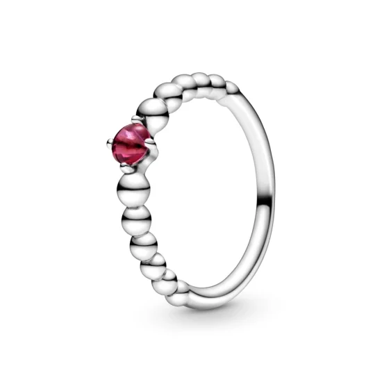 (Bild für) PANDORA Ring mit leuchtend roten Perlen - 198867C02