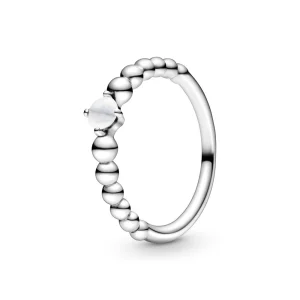 (Bild für) PANDORA Ring mit milchig weißen Perlen - 198867C04