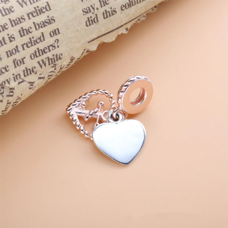 (Bild für) PANDORA Rope Heart & Love Anker-Anhänger - 788940C01 - Ansicht 3