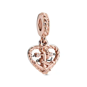 (Bild für) PANDORA Rope Heart & Love Anker-Anhänger - 788940C01