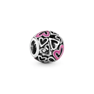 (Bild für) PANDORA Rosa durchbrochener Freihand-Herzanhänger - 798677C01