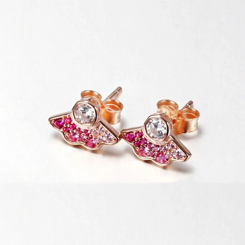 (Bild für) PANDORA Rosa Fächer-Ohrstecker - 288194C01 - Ansicht 2