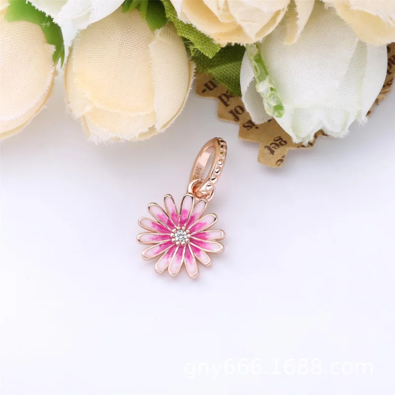 (Bild für) PANDORA Rosa Gänseblümchen-Blumen-Anhänger - 788771C01 - Ansicht 3