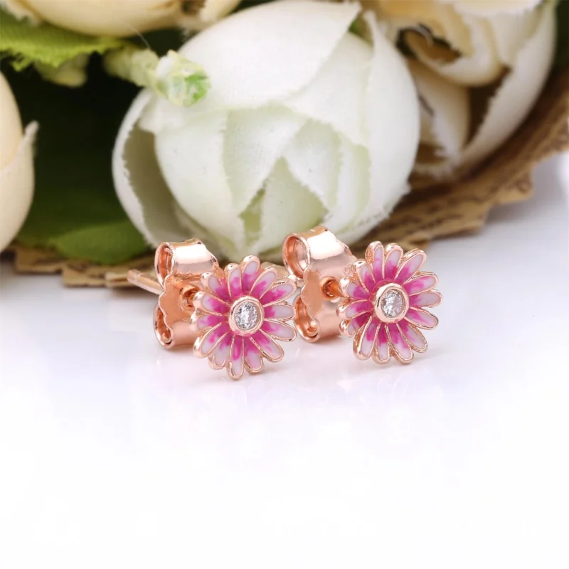 (Bild für) PANDORA Rosa Gänseblümchen Ohrstecker - 288773C01 - Ansicht 4
