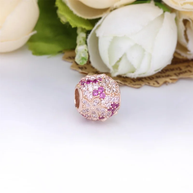 (Bild für) PANDORA Rosa Pavé-Gänseblümchen-Charm - 788797C01 - Ansicht 2