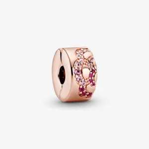 (Bild für) PANDORA Spacer-Clip-Charm mit Fächermuster in Rosa - 788153C01