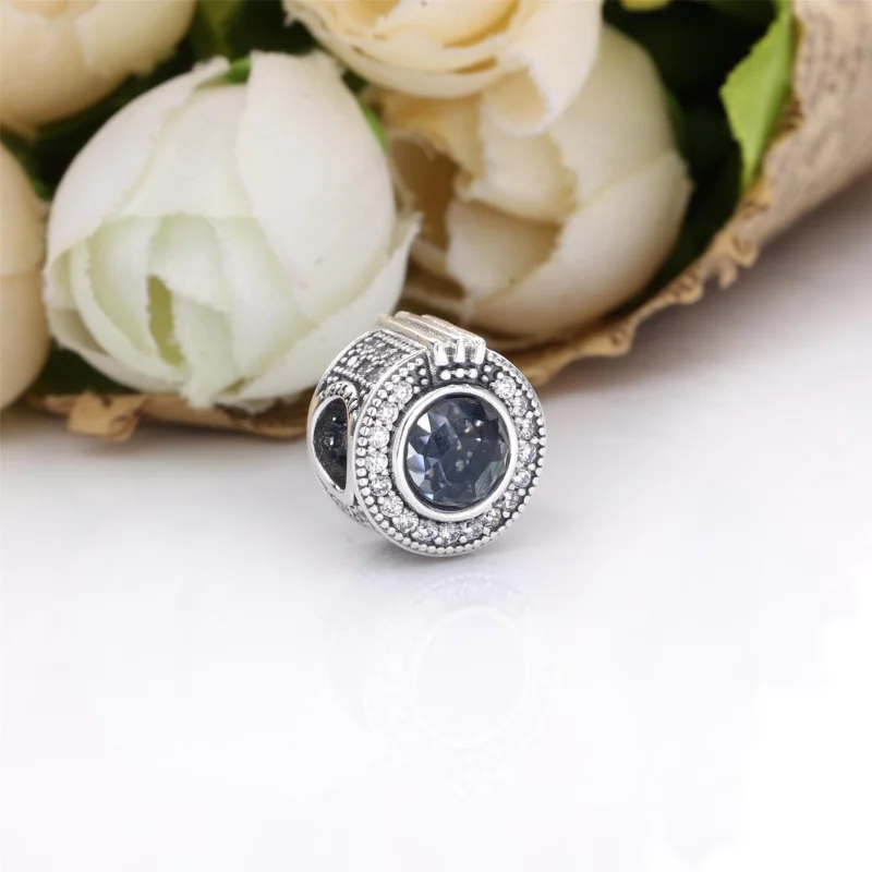 (Bild für) PANDORA Sparkling Blue Crown O-Charm - 799058C01 - Ansicht 2
