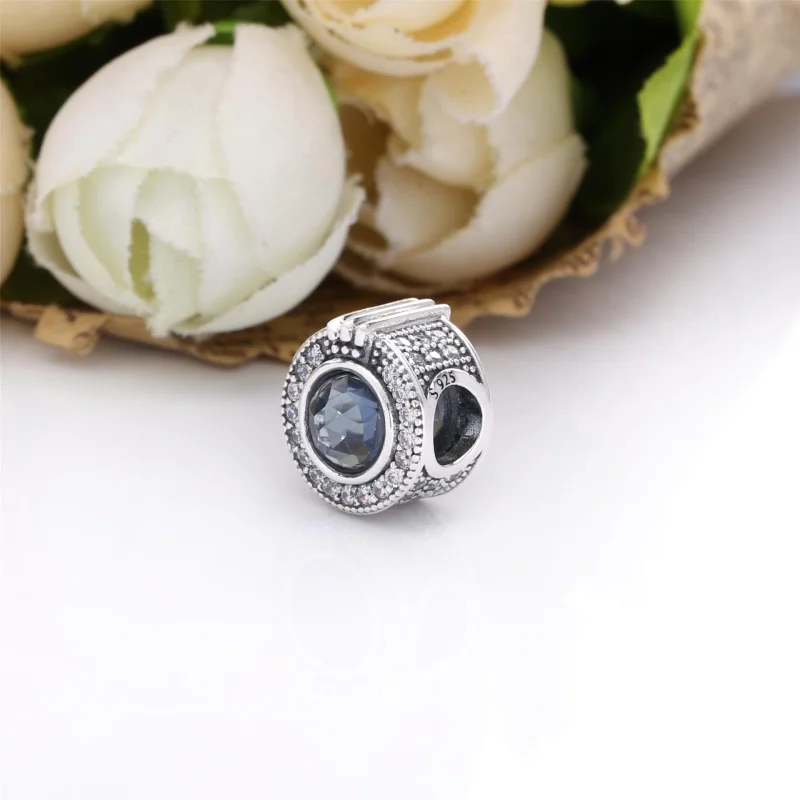 (Bild für) PANDORA Sparkling Blue Crown O-Charm - 799058C01 - Ansicht 3