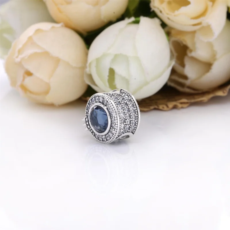 (Bild für) PANDORA Sparkling Blue Crown O-Charm - 799058C01 - Ansicht 4