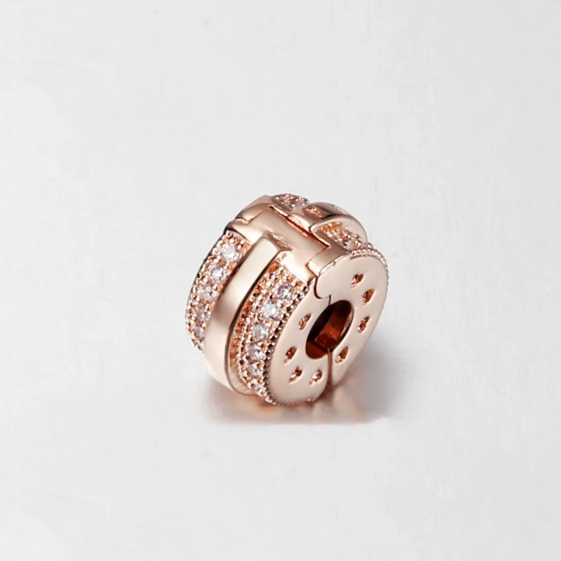 (Bild für) PANDORA Sparkling Pavé Lines & Logo Clip-Charm - 789042C01 - Ansicht 4