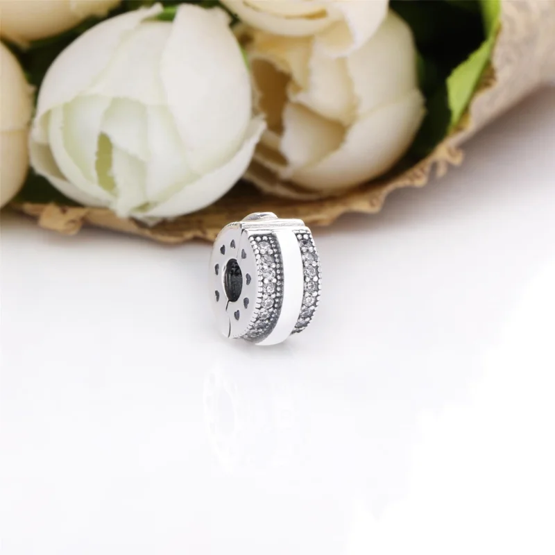 (Bild für) PANDORA Sparkling Pavé Lines & Logo Clip-Charm - 799042C01 - Ansicht 2