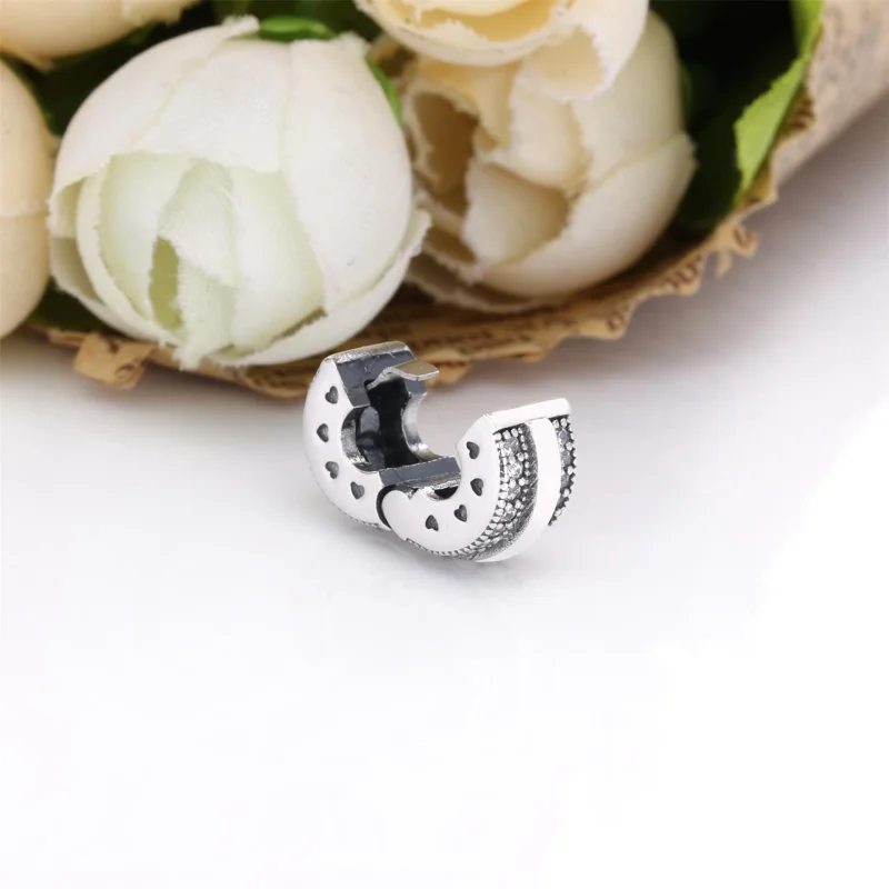 (Bild für) PANDORA Sparkling Pavé Lines & Logo Clip-Charm - 799042C01 - Ansicht 4
