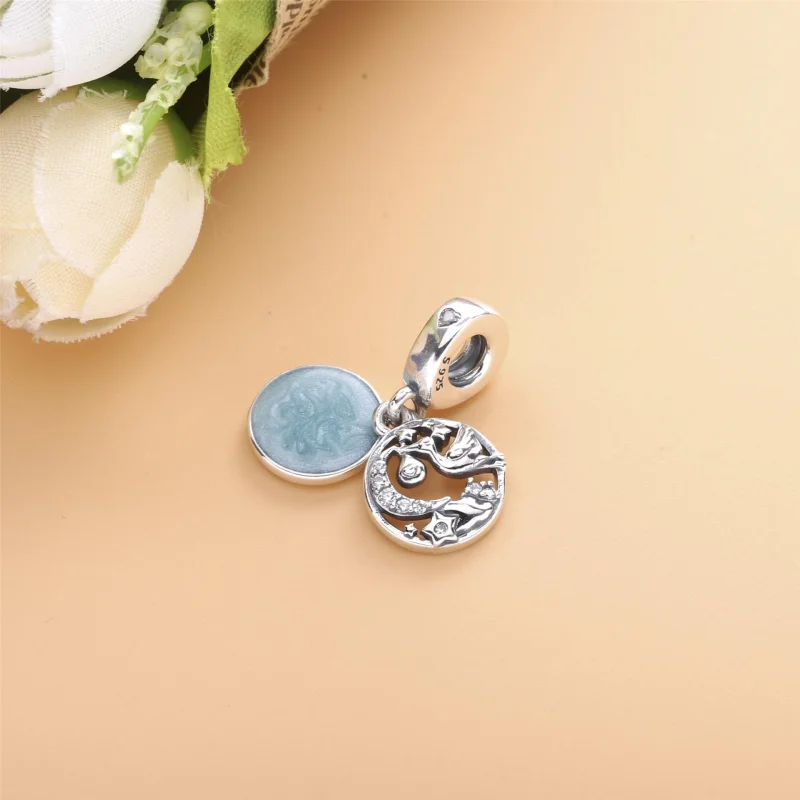 (Bild für) PANDORA Storch & Funkelnde Sterne Charm-Anhänger - 798895C01 - Ansicht 3
