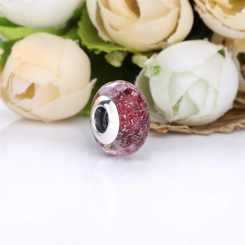 (Bild für) PANDORA Wavy Fancy Pink Murano Glas Charm - 798872C00 - Ansicht 2