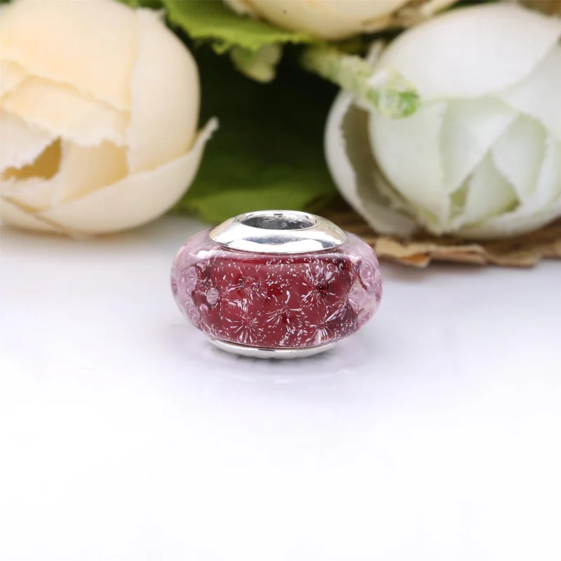 (Bild für) PANDORA Wavy Fancy Pink Murano Glas Charm - 798872C00 - Ansicht 4