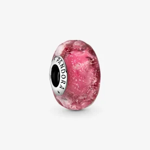 (Bild für) PANDORA Wavy Fancy Pink Murano Glas Charm - 798872C00