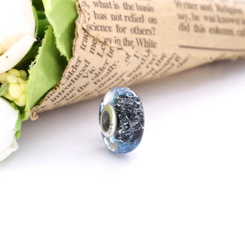 (Bild für) Pandora Welliges Dunkelblaues Ozean Murano Glas Charm - 798938C00 - Ansicht 2