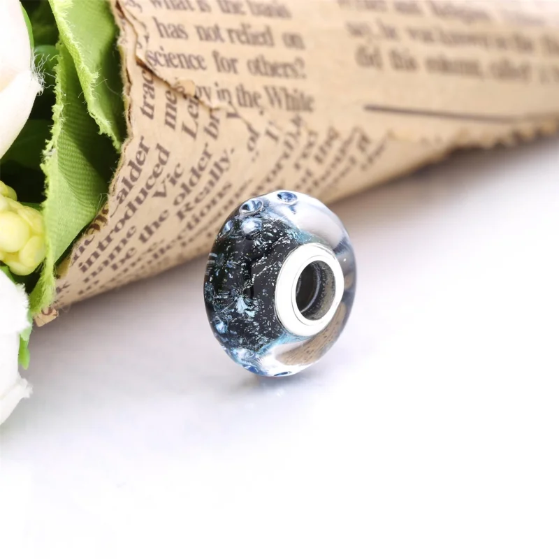 (Bild für) Pandora Welliges Dunkelblaues Ozean Murano Glas Charm - 798938C00 - Ansicht 4