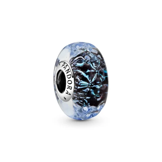 (Bild für) Pandora Welliges Dunkelblaues Ozean Murano Glas Charm - 798938C00