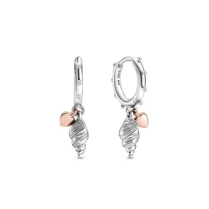 (Bild für) Sommer 2020 PANDORA Creolen mit Rosenherz und Muschelschale - 289000C00