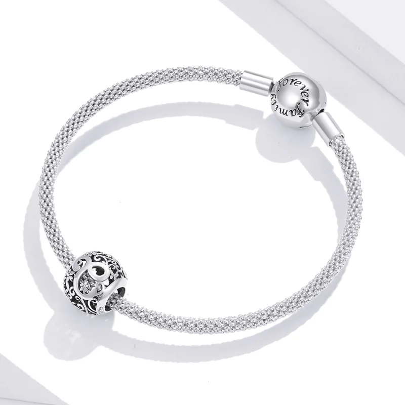 (Bild für) Charm mit durchbrochenem Blumen-Buchstabe C im Pandora-Stil - SCC1444-C - Ansicht 3