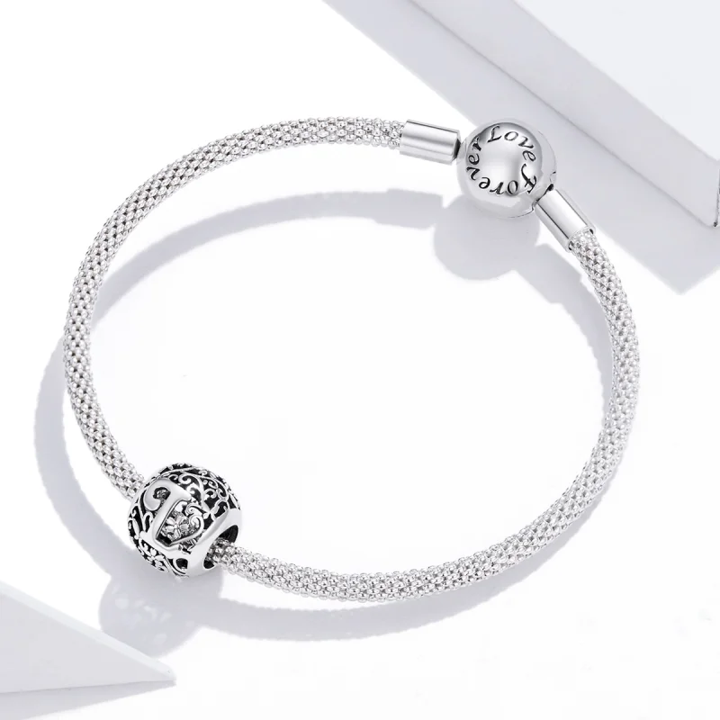 (Bild für) Charm mit durchbrochenem Blumen-Buchstabe L im Pandora-Stil - SCC1444-L - Ansicht 3