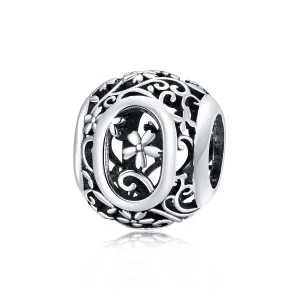 (Bild für) Charm mit durchbrochenem Blumen-Buchstabe O im Pandora-Stil - SCC1444-O