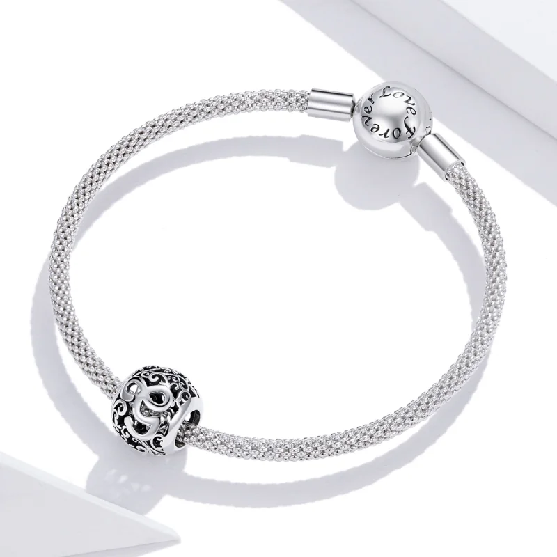 (Bild für) Charm mit durchbrochenem Blumen-Buchstaben G im Pandora-Stil - SCC1444-G - Ansicht 3