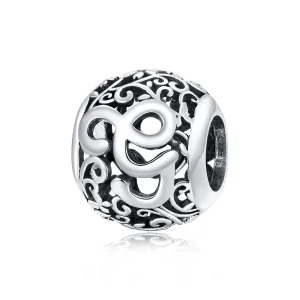 (Bild für) Charm mit durchbrochenem Blumen-Buchstaben G im Pandora-Stil - SCC1444-G