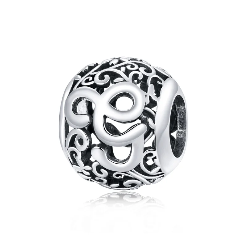 (Bild für) Charm mit durchbrochenem Blumen-Buchstaben G im Pandora-Stil - SCC1444-G