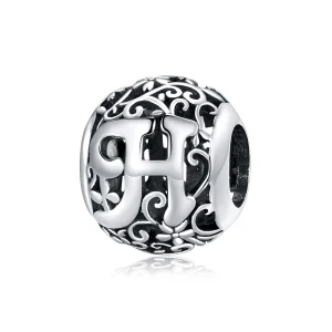(Bild für) Charm mit durchbrochenem Blumenbuchstabe H im Pandora-Stil - SCC1444-H